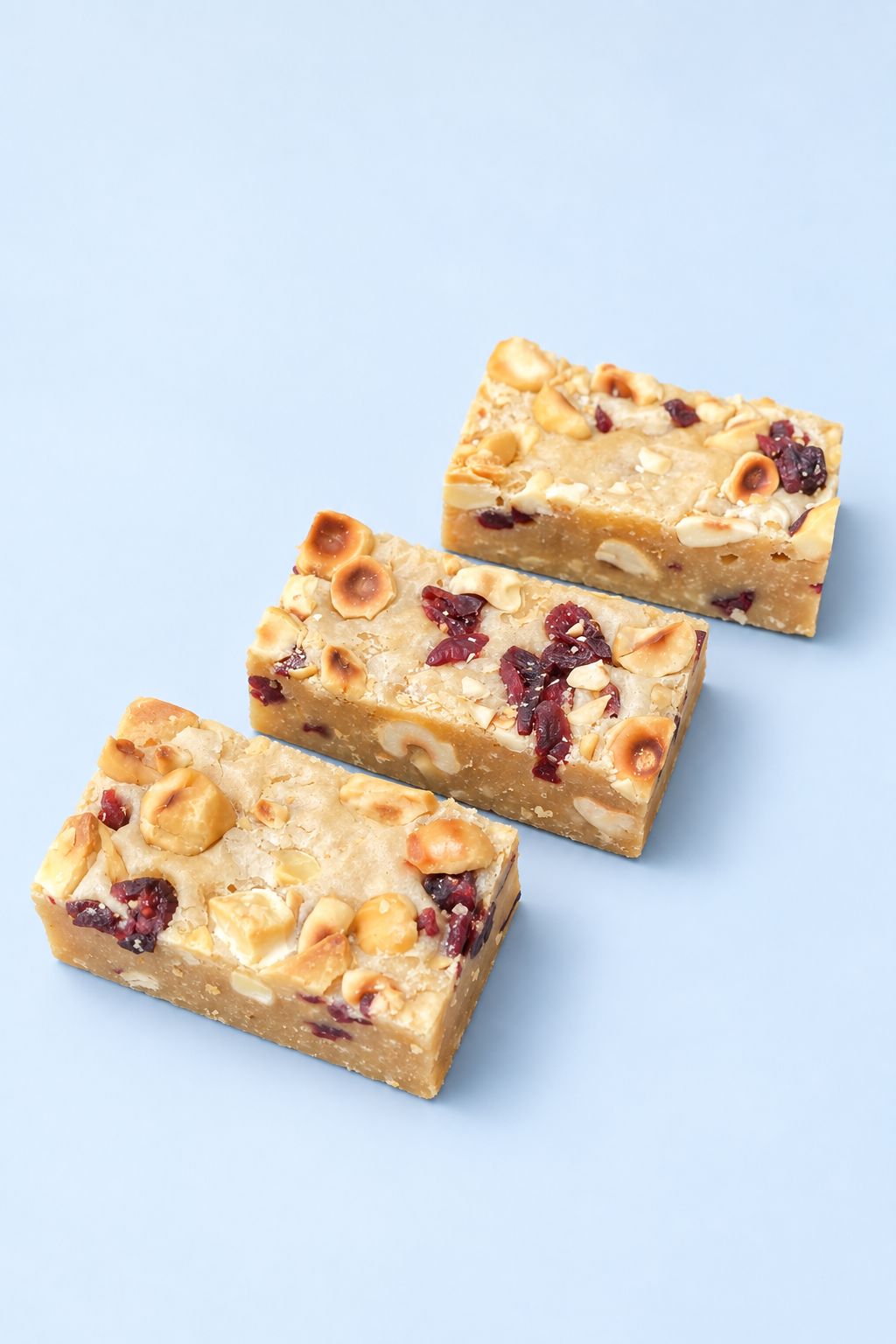Cookie bar met cranberries, hazelnoten en witte chocolade van Het Dwingeler Bakhuisje